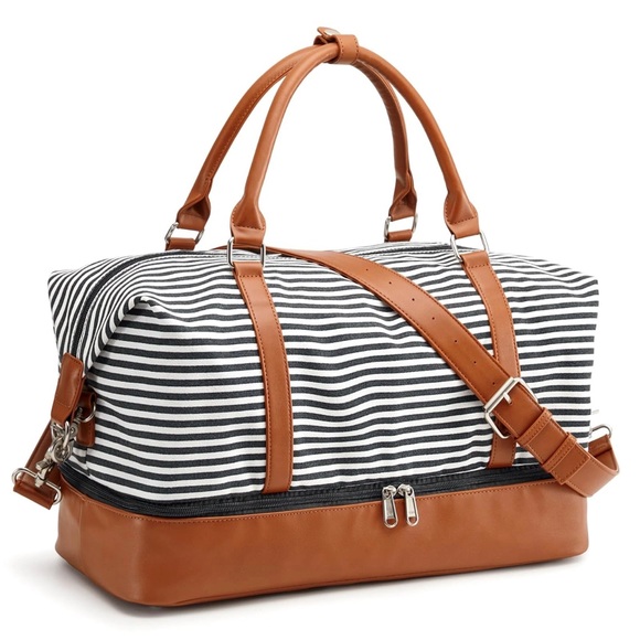 S-Zone Cavnas travel bag 21" Weekender
Women Overnight Bag with Shoe compartment - Picture 1 of 15